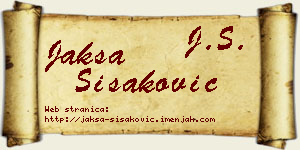 Jakša Šišaković vizit kartica